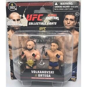 UFC Octagon Fighters Volkanovski vs Ortega Championship Figures